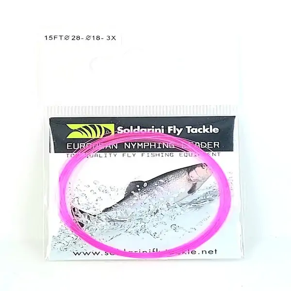 EURO NYMPH LEADER THIN 15' FLUO FUXIA